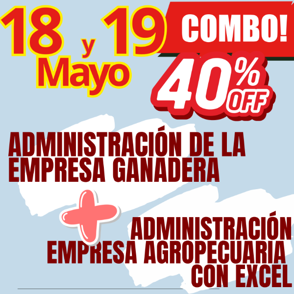 Producto - COMBO 2 CURSOS: Administración Ganadera + Gestión Agropecuaria con Excel