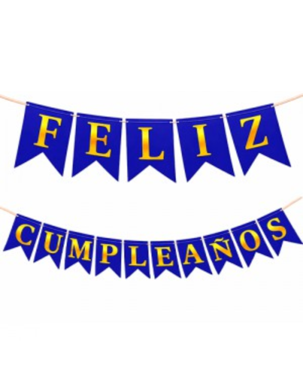 Producto - Banderin FELIZ CUMPLEAÑOS Azul