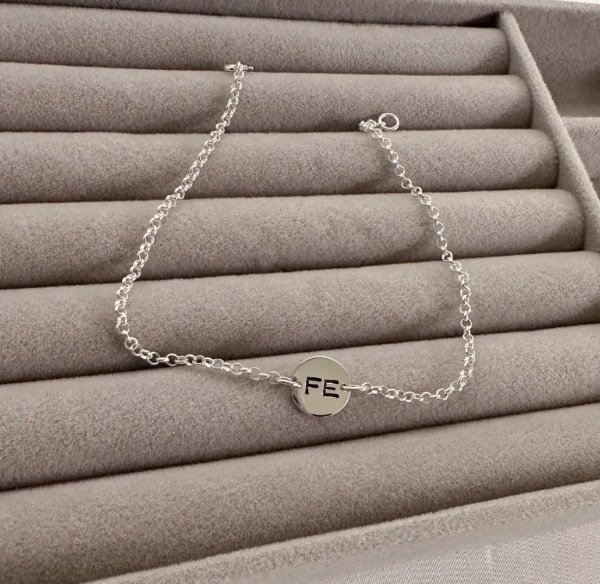 Producto - Pulsera eslabones mini roló con dije( 10mm)