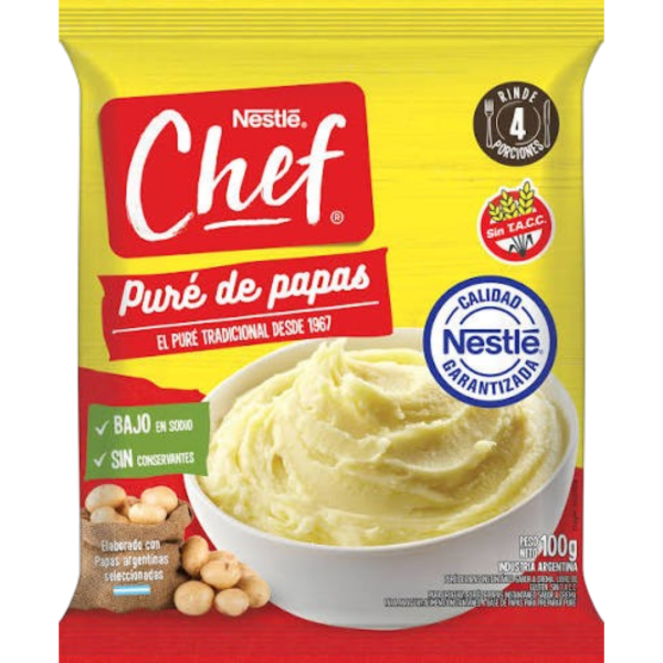 Producto - PURE DE PAPA INST CHEF 12u x 100grs