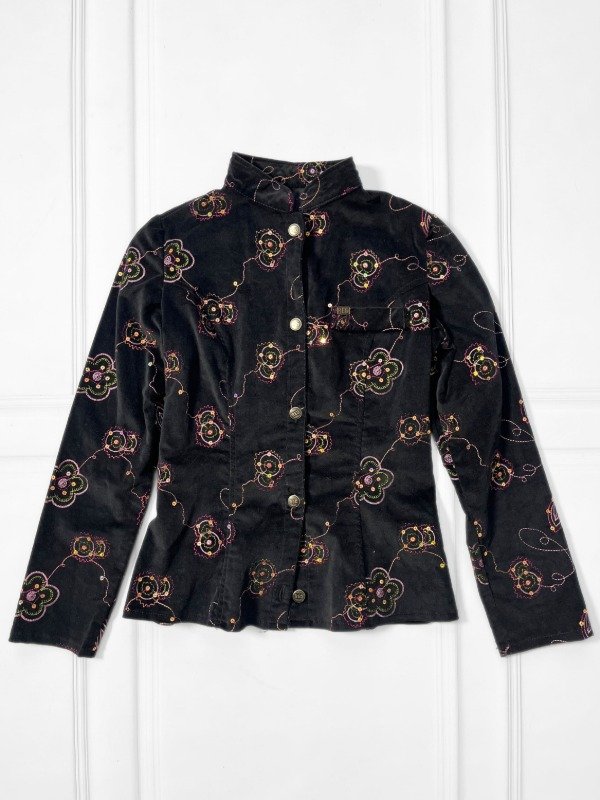 Producto - Pink Flowers Corderoy Coat (S/M)
