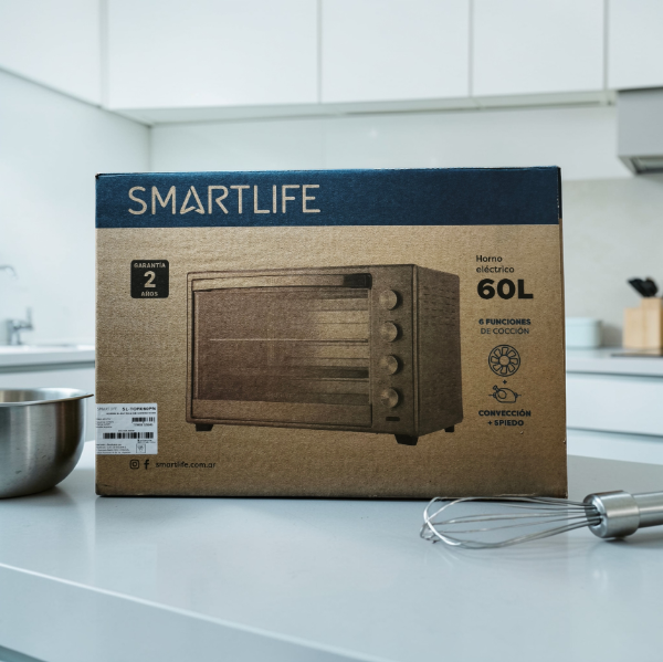 Producto - HORNO ELÉCTRICO SMARTLIFE 60LTS CONVECCIÓN + SPIEDO SL-TORO60PN
