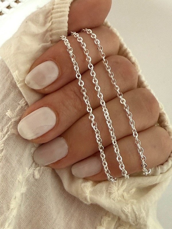 Producto - Cadena Clasic 50 cm Acero Blanco