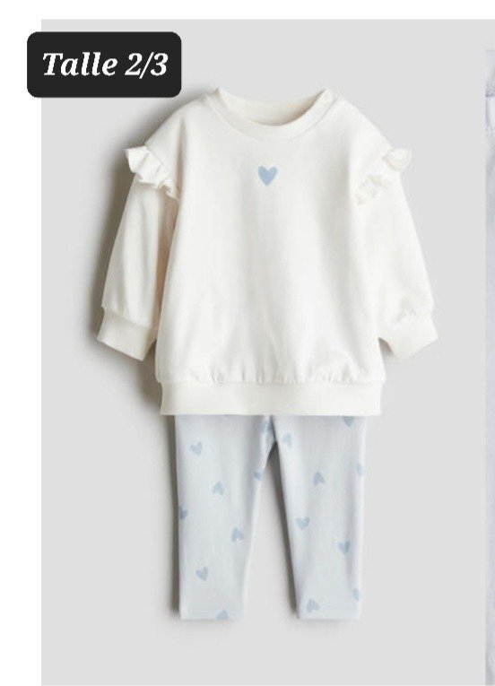 Producto - Conjunto HyM buzo y calza  talle 2/3 celeste