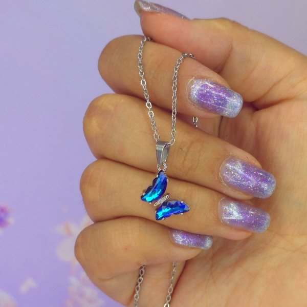 Producto - Collar mini mariposa azul AQ