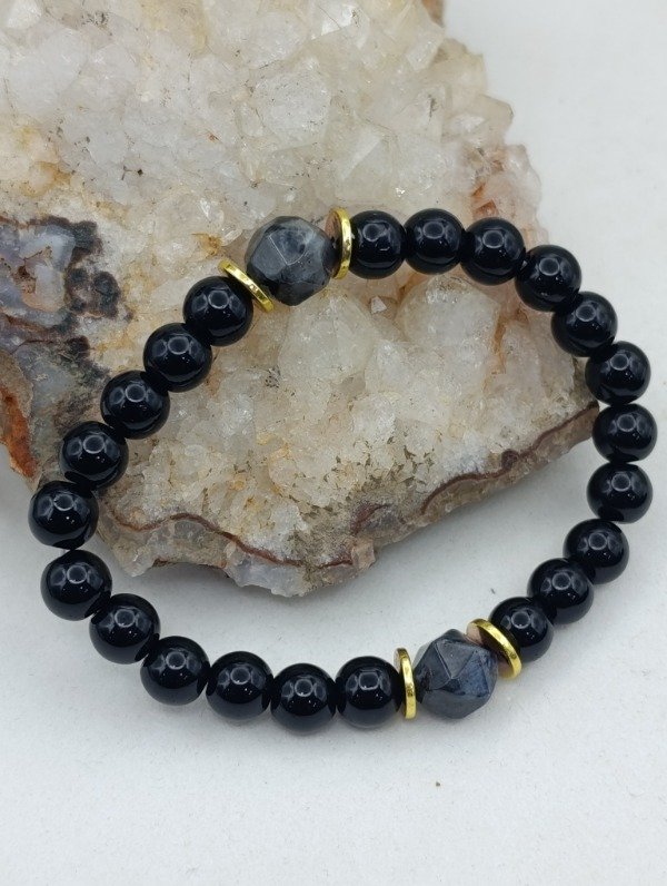 Producto - Pulsera día del padre Lavirkita y obsidiana