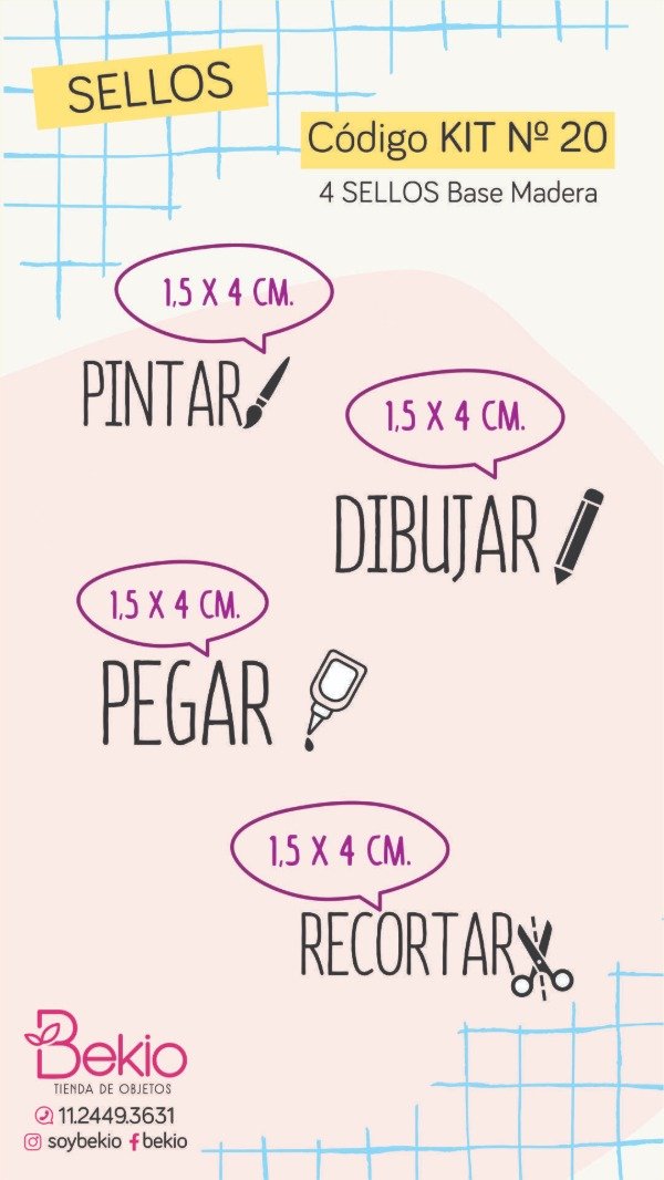 Producto - Kit 20 - Sellos Docentes Arte