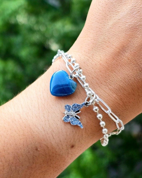 Producto - Pulsera Mariposa ágata azul