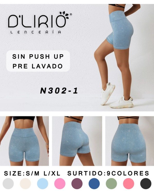 Producto - CALZA CORTA PRELAVADA SIN PUSH UP D'LIRIO N302-1 (X6)