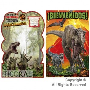Producto - AFICHE BIENVENIDO C/RECORDATO JURASSICX 2