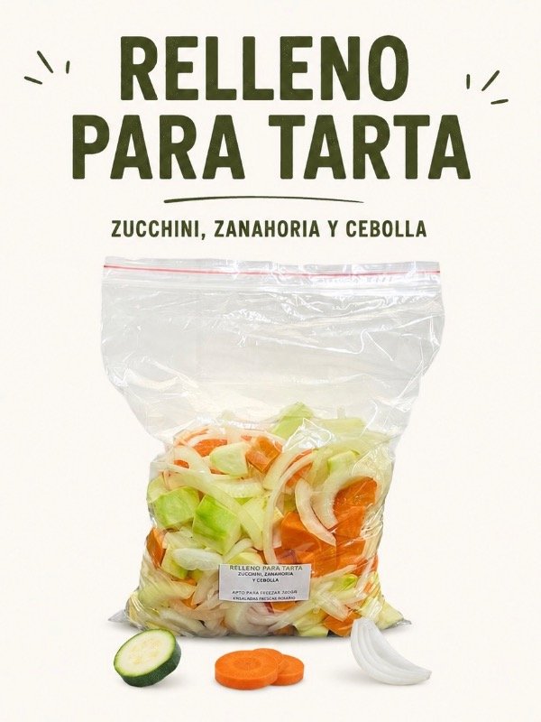 Producto - Relleno para tarta zucchini,  zanahoria y cebolla 850gr