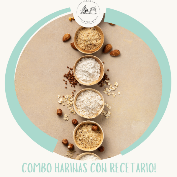 Producto - Combo harinas especiales con Recetario de Jallalla