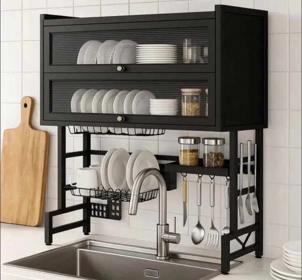 Producto - Rack secaplatos escurridor bacha de 2 niveles 65cm RM-25-3