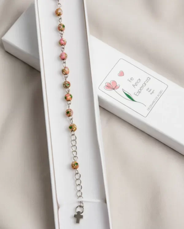 Producto - Decenario Acero Melisa Rosa [Cloisonne] - 0