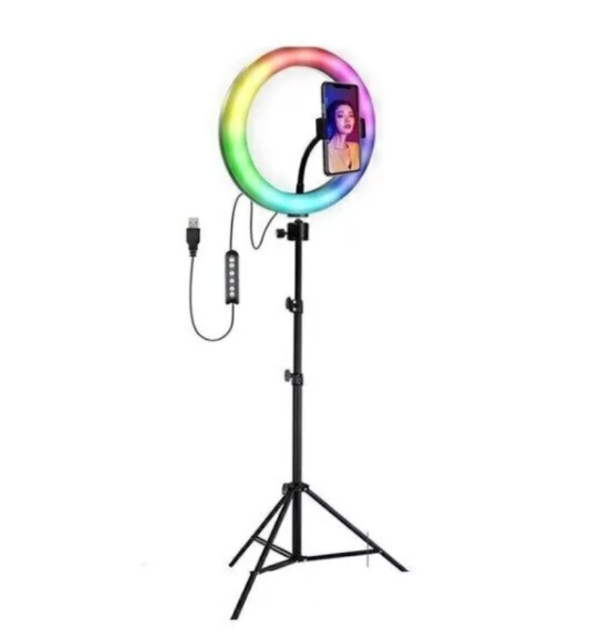 Producto - Tripode 2.1 Metros Con Aro De Luz Rgb de 10"