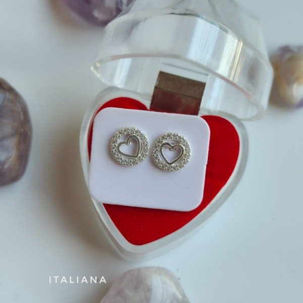 Producto - Aros italianos pasantes  corazón