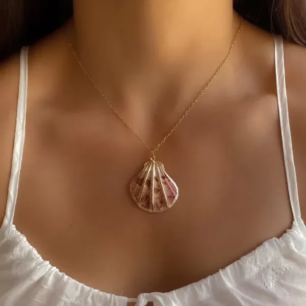 Producto - COLLAR CLAM PINK BIG 45-50CM