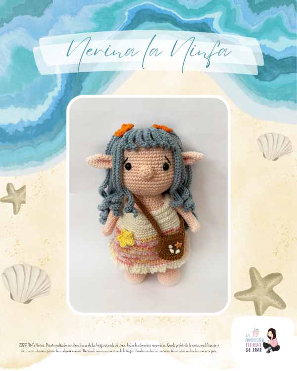 Producto - Guia de tejido Nerina la Ninfa del verano
