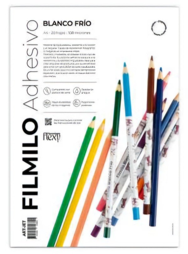 Producto - Filmilo Adhesivo - Blanco Frío - 20 Hojas - A4