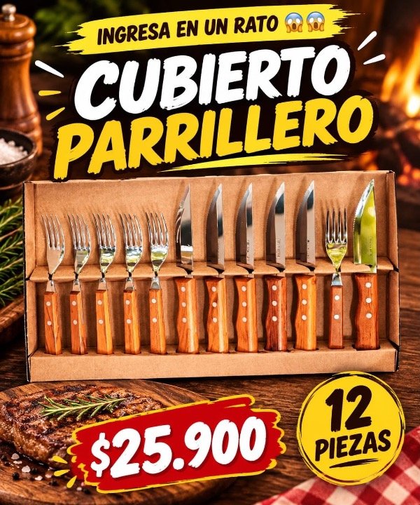Producto - Cubierto parrillero 12 piezas - 0