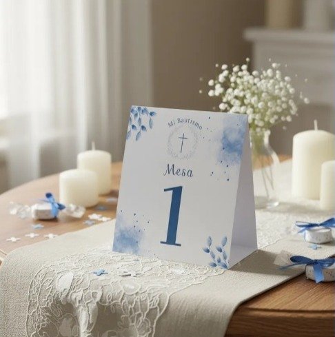 Producto - 10 Numeros de Mesa Bautismo