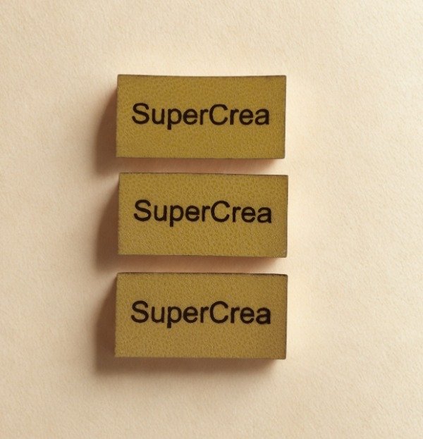 Producto - 100 Etiquetas de eco cuero 5cm x 2,5 cm