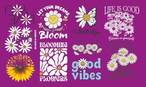 Producto - FLORES - DTF TEXTIL