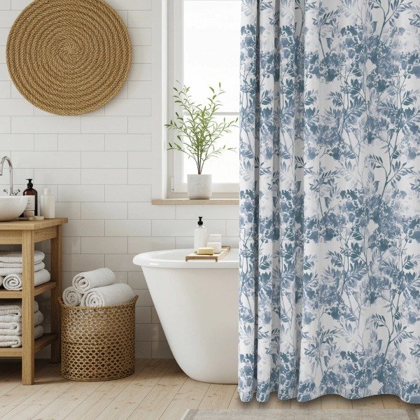 Producto - Cortina De Baño Tela  Poliéster Teflonada Jean Cartier