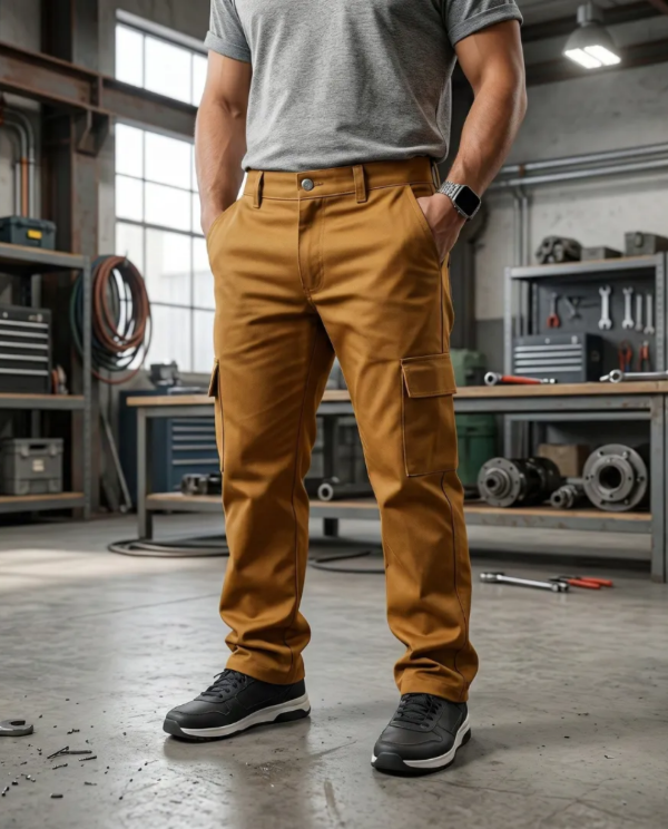 Producto - Pantalón Cargo Reforzado Habano