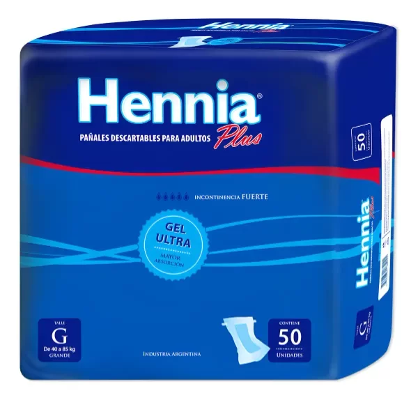 Producto - Hennia pañales descartables rectos para adultos G 50u