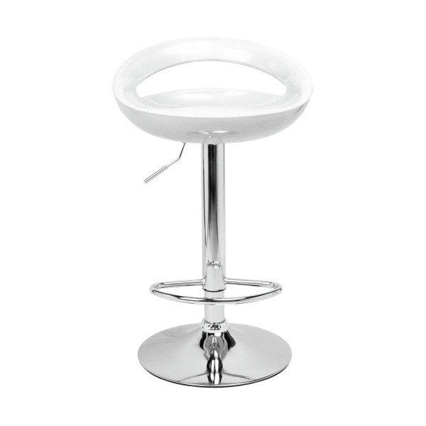 Producto - Banqueta bar y desayunador blanca VONNE regulable cromada - 2