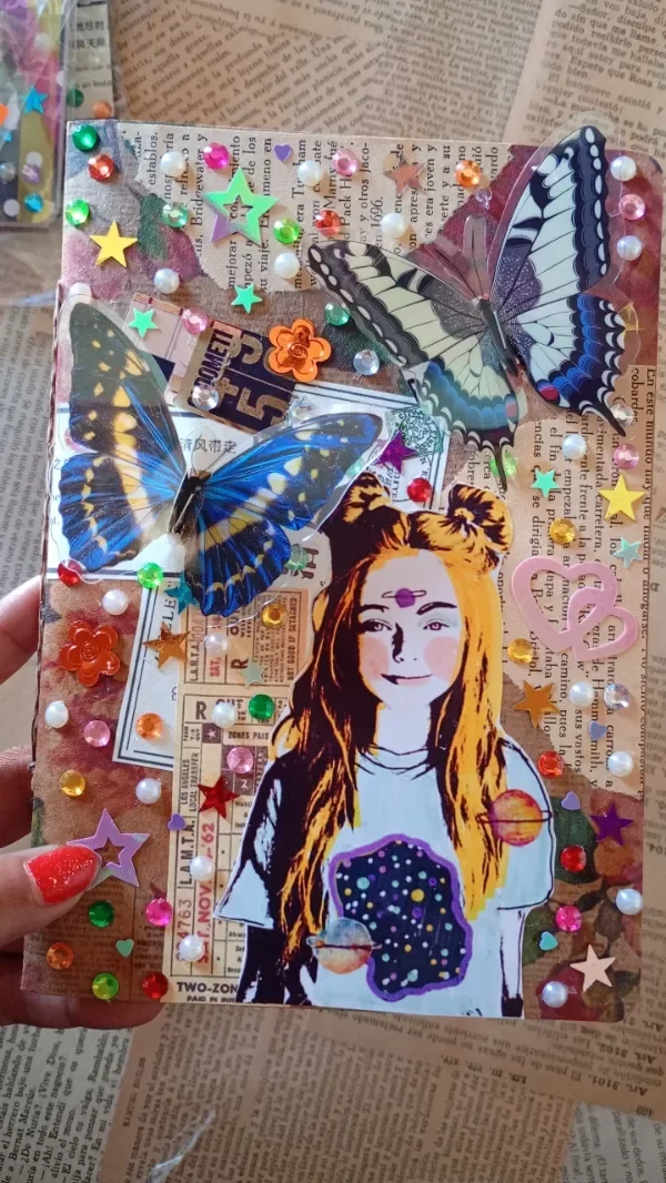 Producto - Junk journal grande tapa decorada