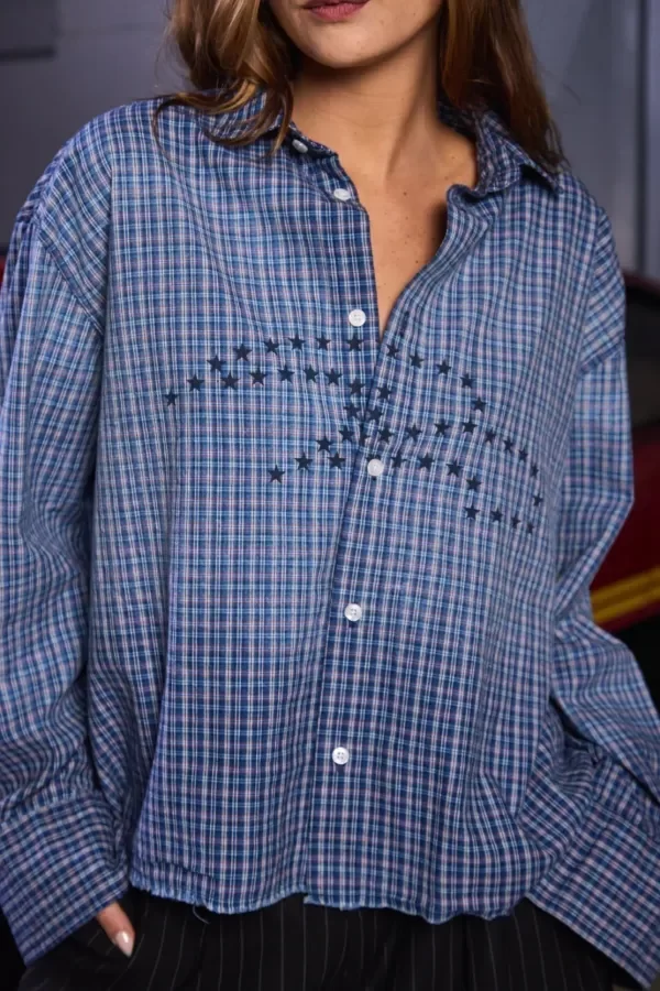 Producto - CAMISA MANGA LARGA AZUL - STARS - 11