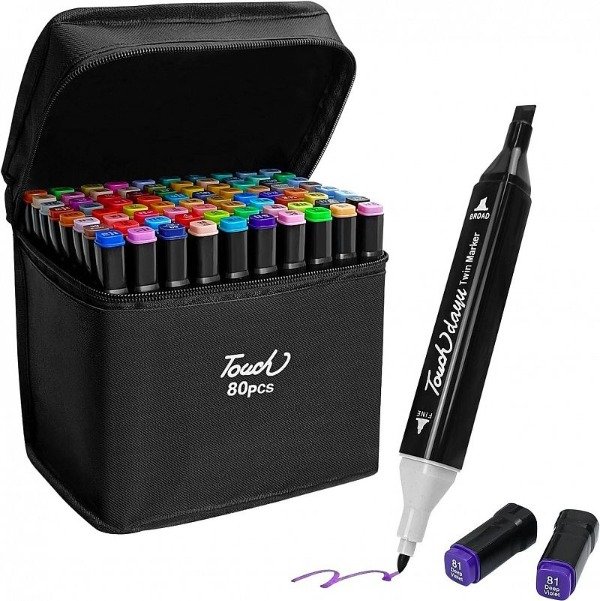 Producto - MARCADOR DOBLE PUNTA TOUCH 80PCS