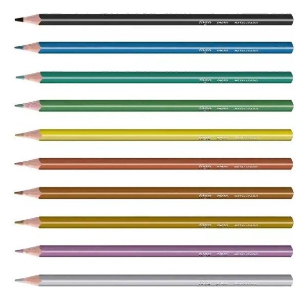 Producto - Lapices de Color Filgo X 10 Largos Metalizados PN401 E10 - 2