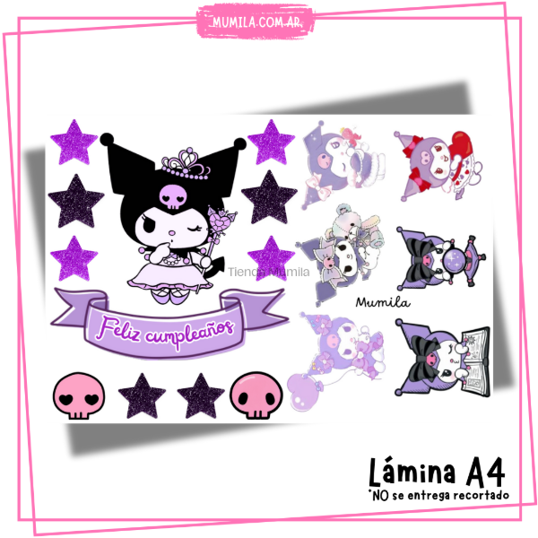 Producto - Lamina papel foto Topper KUROMI EN STOCK