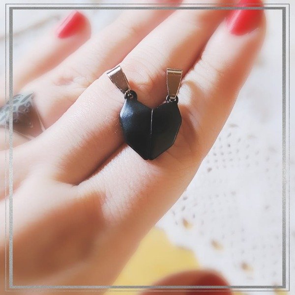 Producto - Dije compartir corazon negro