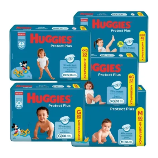 Producto - Huggies Celeste Mx68 Gx60 XGx52 XXGx50 XXXGx48
