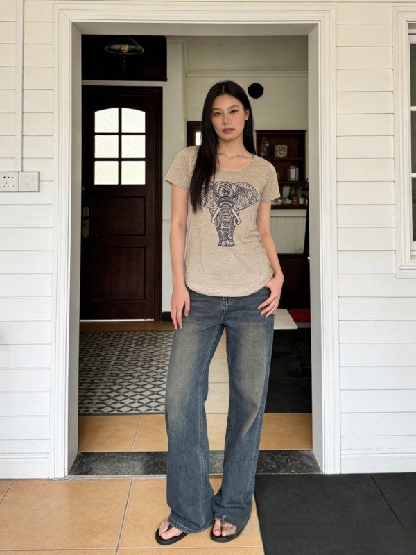 Producto - Remera Dama Basica ELEFANTE