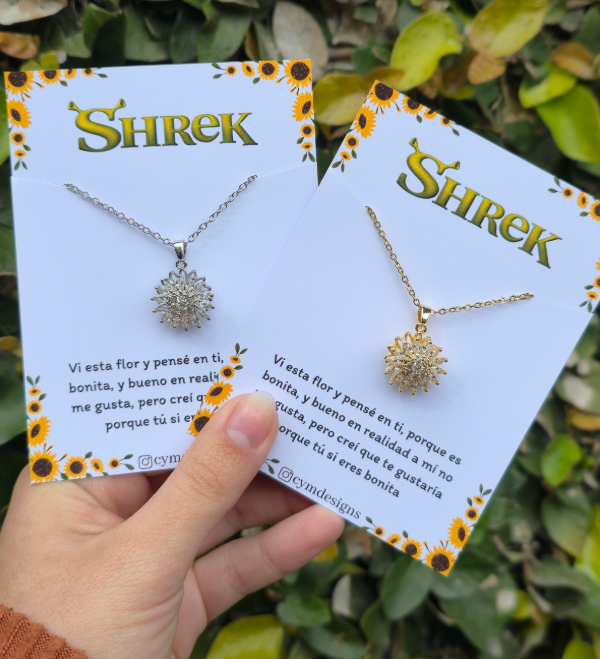 Producto - Collar Flor giratorio de Shrek (Acero quirúrgico)