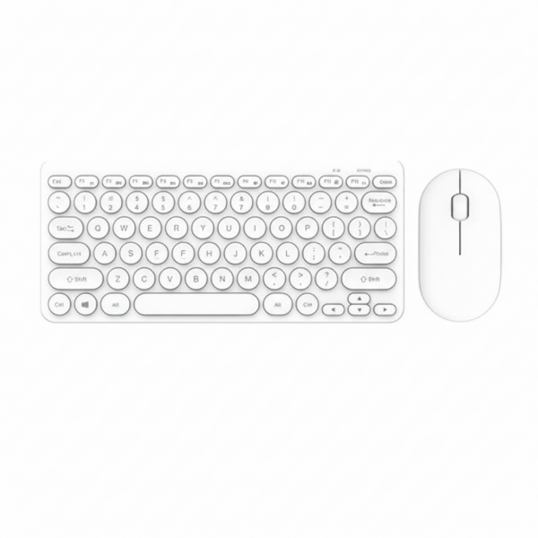 Producto - Kit Teclado + Mouse Inalambrico Dinax Link 78 Teclas Color Blanco