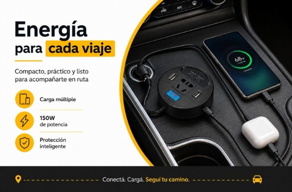 Producto - CARGADOR AUTO 1500W (ZAPATILLA) - 1