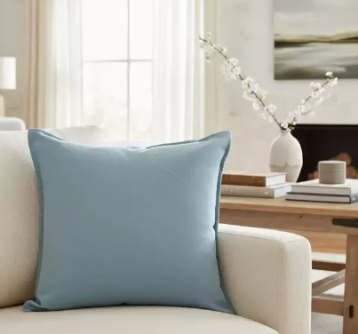 Producto - Almohadon tusor  celeste pastel 50x50cm