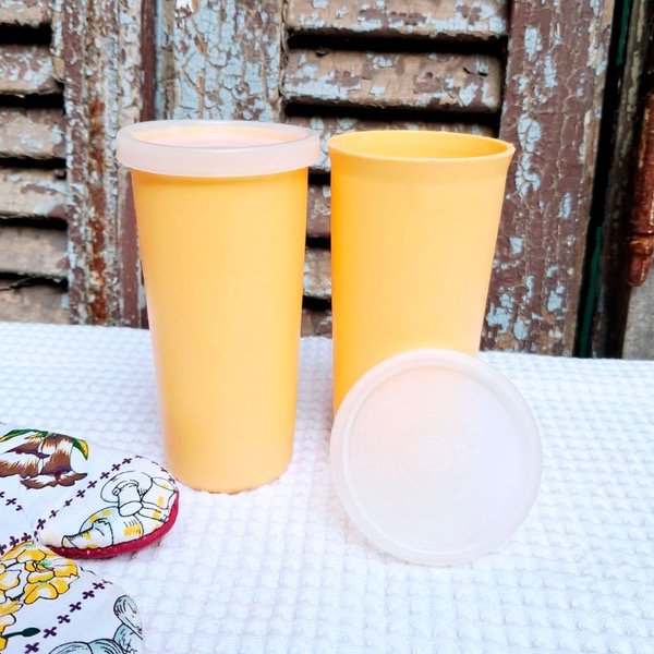 Producto - Vasos con Tapa "Tupperware" Vintage