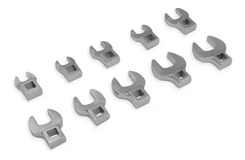 Producto - JUEGO DE LLAVES PATA DE CUERVO ENCASTRE 3/8 (10 PZS) BREMEN cod 7780