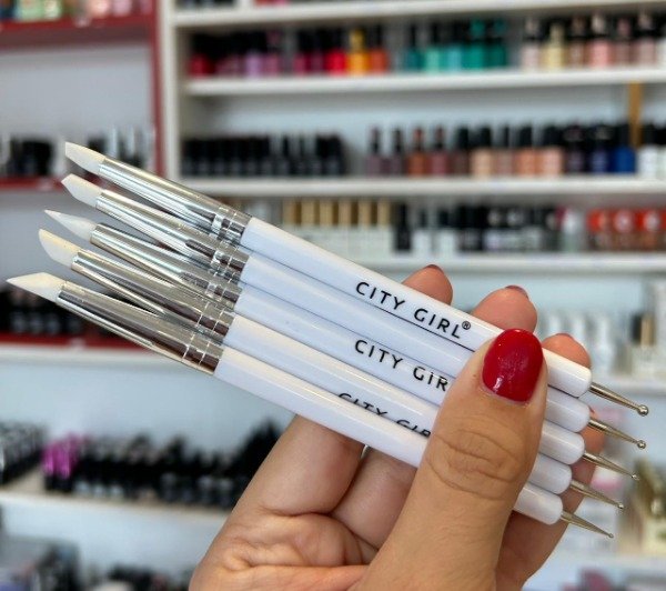 Producto - Set x5 pinceles de silicona + dotting City Girl