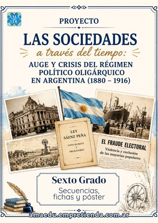 Producto - EL RÉGIMEN OLIGÁRQUICO 1880-1916 (Sociales, Sexto Grado)