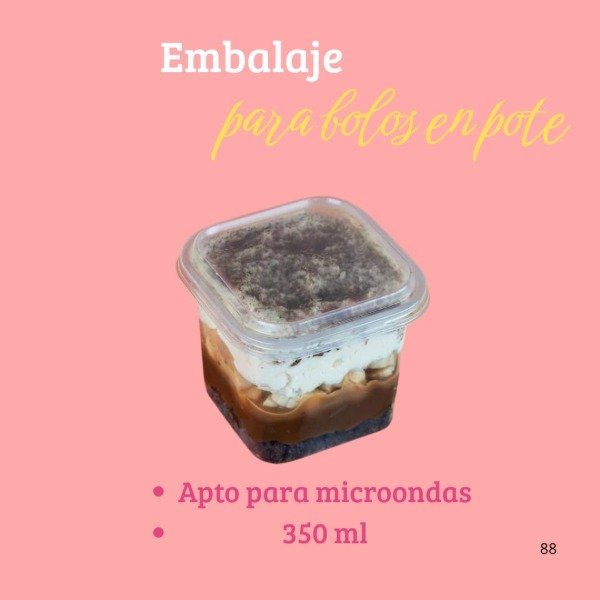 Producto - Pote apto microondas para postres