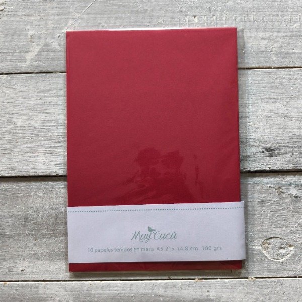 Producto - Papel teñido en masa Carmesí