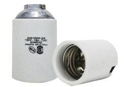 Producto - PORTALAMPARA PORCELANA GOLIATH E40 CON CASQUILLO ALUMINIO